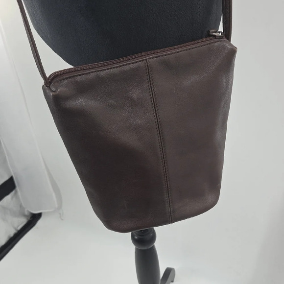 Small Dark Brown Fossil Leather Bag - Picture 8 of 16